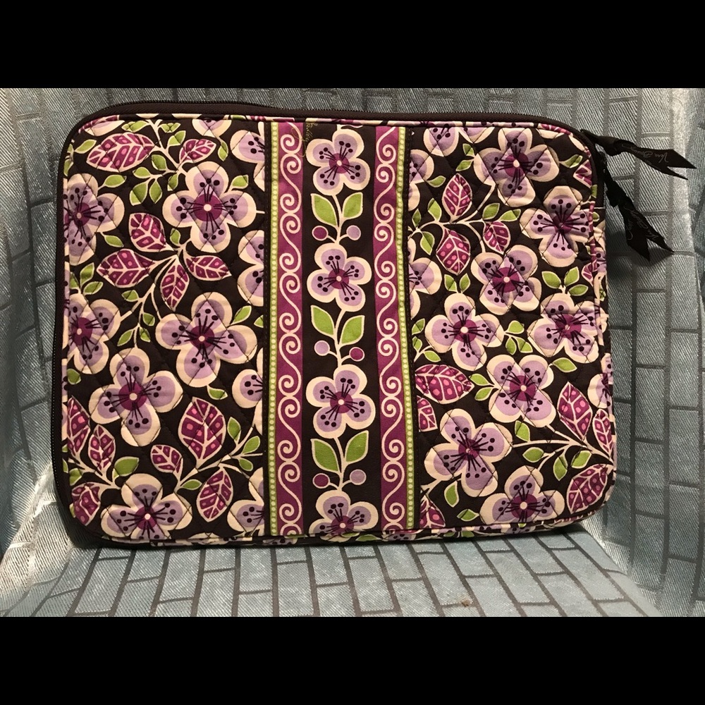 Vera Bradley Laptop Sleeve/Case ‘Plum Petals’